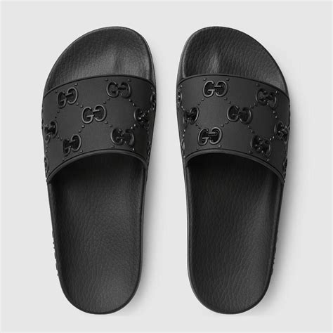 womens gucci slide|all black Gucci slides women's.